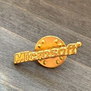 Vintage Microsoft Pin Gold Tone